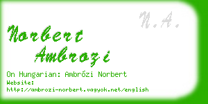 norbert ambrozi business card